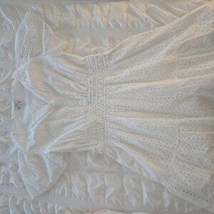 White Eyelet Mini Dress